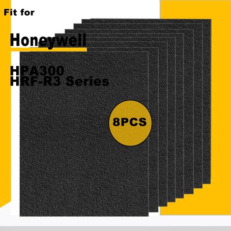 (8 pièces) 8 préfiltres à charbon compatibles avec le purificateur d'air Honeywell HPA300 série HRF-R3 (1/4)