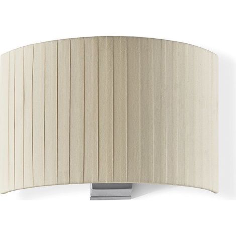 Supporto a parete AMSTERDAM E27-Ø45 40W Nickel satinato Ribbon wrapped beige (1/3)