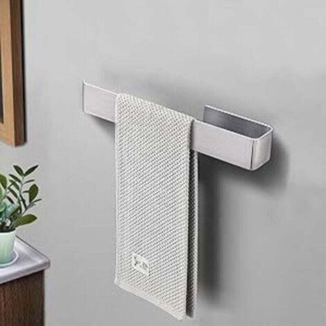 Toallero de baño de 25 cm sin taladrar Toallero adhesivo de acero inoable para baño y cocina (1/4)