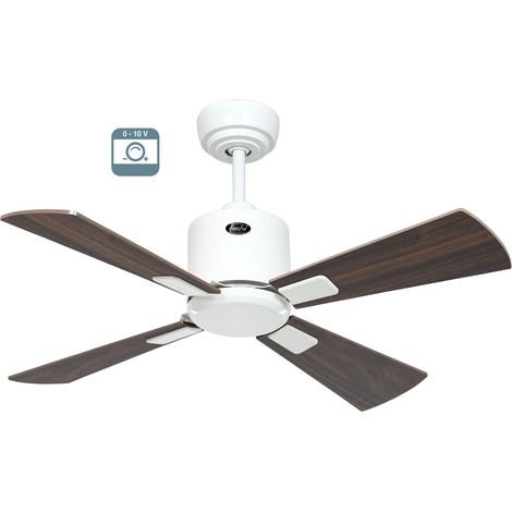 ECO NEO III 92, Ventilatore senza Luce, Corpo bianco, CasaFan - Colore Pale: Noce e Ciliegio - Corpo: Bianco (1/5)