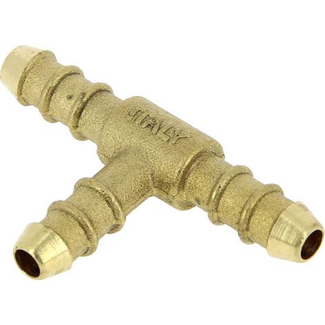 Anquier – Té cannelé laiton spécial gaz Ø6 – Raccord fileté pour plomberie – A.C.S. conforme – Ø intérieur 6 mm pour installations gaz