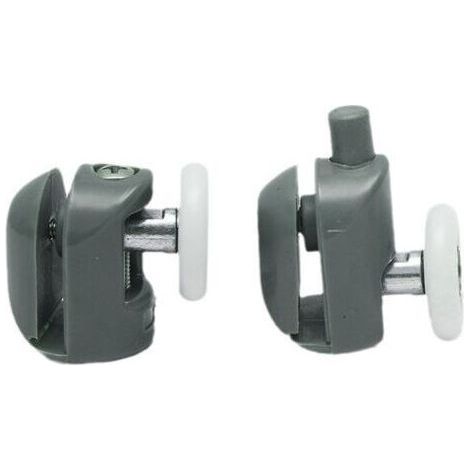 8 Stück 23 mm Schiebetürrollen für Duschen, rostfreie Duschtürrollen, für Duschkabinen, Badezimmertüren (4 oben und 4 unten) (1/4)