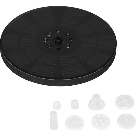 Fontaine solaire colorée LED lumineuse, stockage d'énergie, Protection contre le manque d'eau, bain d'oiseaux pour étang, piscine, jardin (1/5)