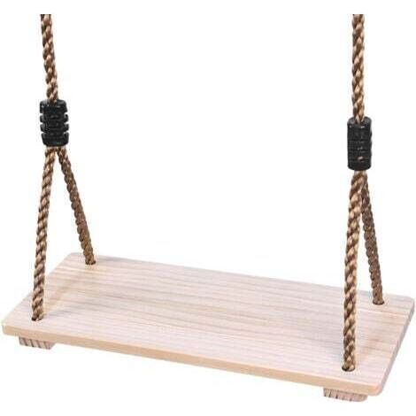 Balançoires en bois pour enfants et adultes, sièges de balançoire en bois réglables, balançoires extérieures, aires de jeux intérieures et extérieures pour enfants et adultes (1/5)