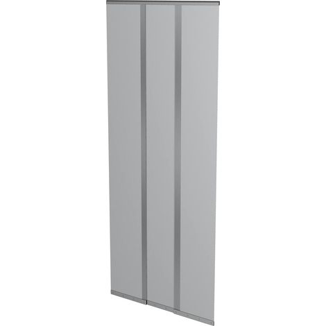 rideau moustiquaire porte 95 x 220 cm anthracite, protection anti insectes pour balcon et terrasse, filet résistant lavable, fixation facile sans perçage, passage confortable été, 03781 (1/5)