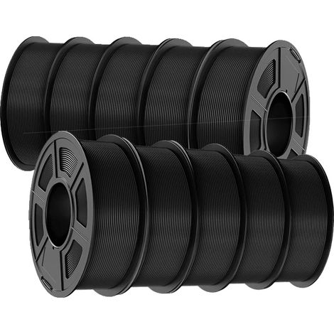 3D-Drucker-Filament, Hochgeschwindigkeitsleistung, Blasenfrei, Einfache ABS 10Schwarz (1/2)