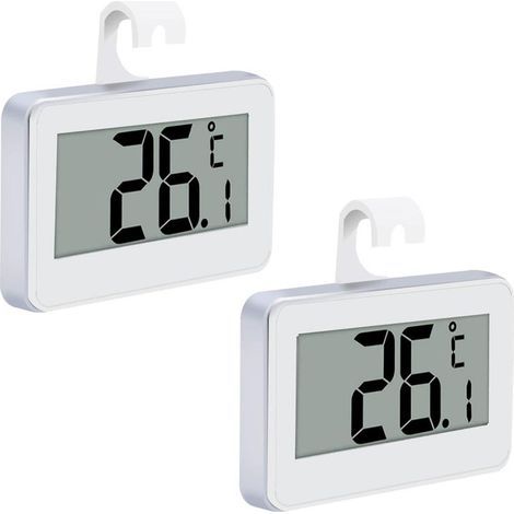 waterproof digital thermometers with easy-to-read LCD screen, perfect for outdoor use, white (1/5)