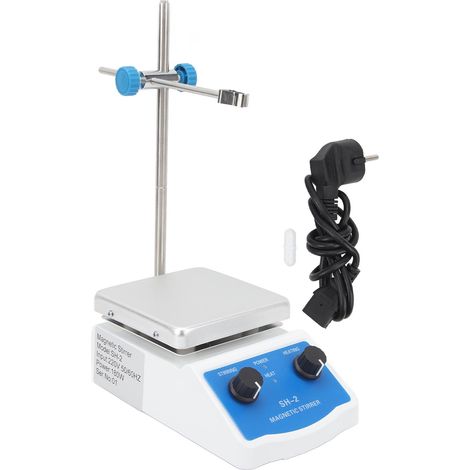 Agitateur magnétique chauffant plaque mixte 662°F 350°C 2000ml 100-1600 tr/min réglable sans palier pour laboratoire prise UE 220V (1/5)