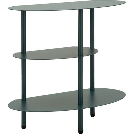 Comodino Saturno in metallo ottanio 49,5x27,5x49,5 cm