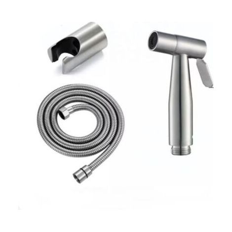 Handheld Bidet Sprayer, Stainless Steel Brushed Nickel Spray Kit, Bathroom Cloth Diaper Cleaner, Portable Anti-Rust Shower Nozzle (1/5)