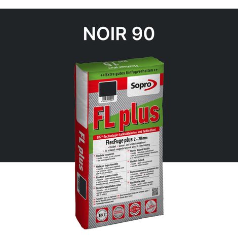 Joint carrelage intérieur et extérieur - 2 à 20 mm - Noir 90 - Sopro FL plus - 15 kg