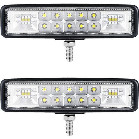 Phare LED 6 rangées pour moto, tracteur et autres véhicules 4x4. 2 rangées, 9-36 V, 120 W, 12 000 lm, 6 000 K. Combinaison projecteur + faisceau large. (1/5)