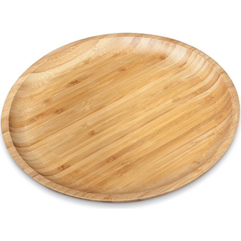 Lot de 6 assiettes à dessert rondes en bambou, 10 cm de diamètre, pour le goûter, WILMAX (1/5)