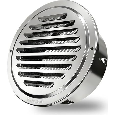 Air Vent Grille Round 110 mm Stainless Steel (1/5)
