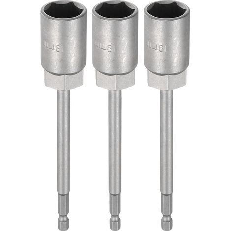 3pcs Embout À Écrou Pour Perceuse 19mm Douille Métrique À Choc (1/5)