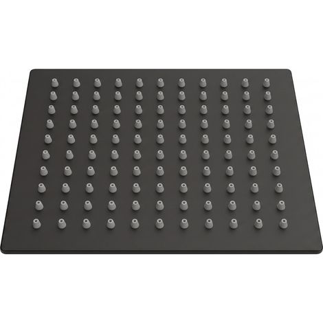Badplaats Alcachofa de Ducha Cuadrada 20 x 20 cm – Negro Mate – (1/2)