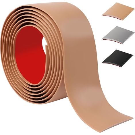 Bande de seuil autocollante cm - autocollant en souple transition pour cuisine/séjour Brun 200 5 PVC (1/4)