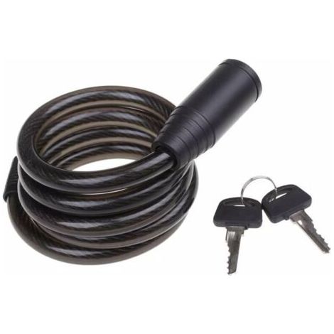 Nazalus-Vente chaude-Cadenas à spirale pour vélo avec 2 clés / antivol à spirale, 120 cm de longueur, idéal pour accrocher en sûreté les accessoires tels que casque, selle et autres sur tous types de (1/5)