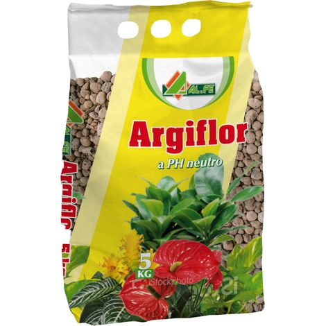 Argiflor Arigilla Espansa a pH Neutro per Drenaggio Pacciamatura Idrocoltura 5 Litri (1/2)