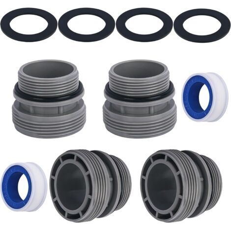 LAN Poolschlauch-Adapterset für Intex Hayward Coleman Poolfilterpumpen, 40 mm auf 1 1/2 Zoll Adapter, Schlauchverbinder für Aufstellpools – 4er-Pack (1/5)