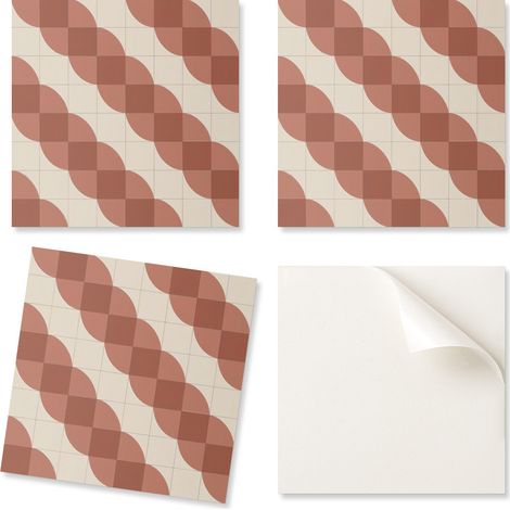 Juego de azulejos de PVC decorativos para cocina o ba帽o. Dise帽o geom茅trico ondulado, 20x20x20 cm.
