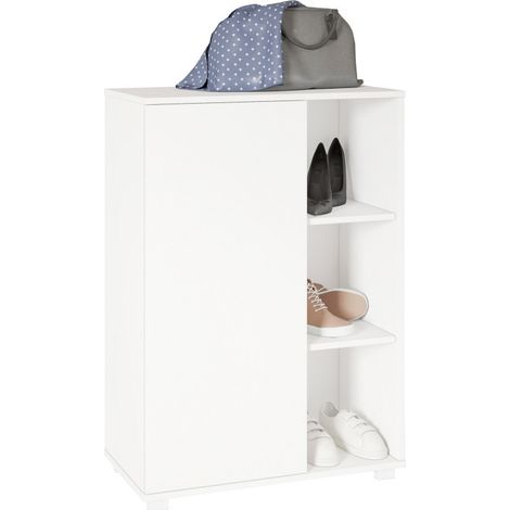 Armoirette 1 Porte 6 Niches 9 Paires Blanc L 67.5 H 96.5 P 35 cm (1/5)