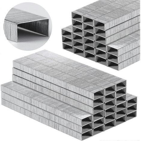 10.000 Heftklammern, Standardheftklammern für Hefter, 6,35 mm (1/4 Zoll) Heftklammern, Büroheftklammern in Standardgröße (1/5)