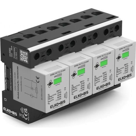 Scaricatore di sovratensione espac VG T12 25/260 4+0 10400250080