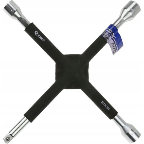 Llave cruzada geko g10054 reforzada agarre antideslizante 35.5 cm