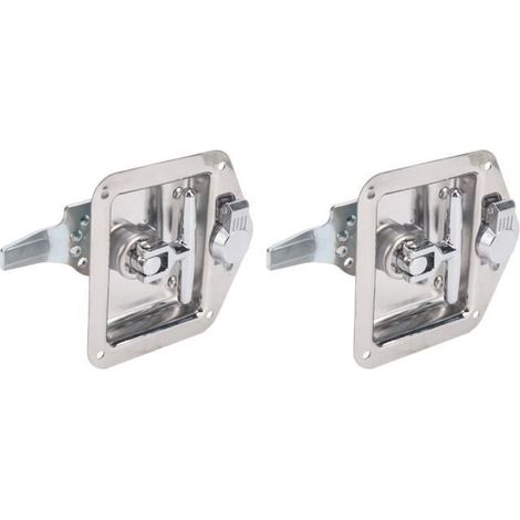 Serrure de Boîte à Outils - - Pliant Acier Inoxydable - 124x120x67 mm - Zinc Bleu - Haute Résistance