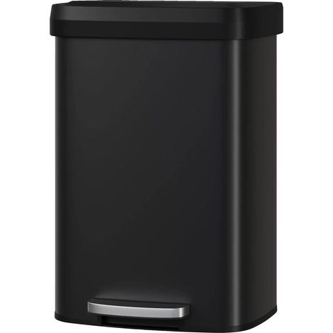 Mülltonne, 50L Fassungsvermögen, Fußpedalbetrieb, schwarz (1/2)