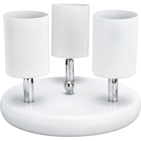 Douille pour spot de plafond GU10 à 3 têtes pivotantes, pour chambre, salle à manger, centre commercial, 85-265 V, blanc (1/5)