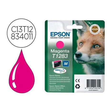 Cartucho de Tinta Original Epson C13T12834012 Magenta