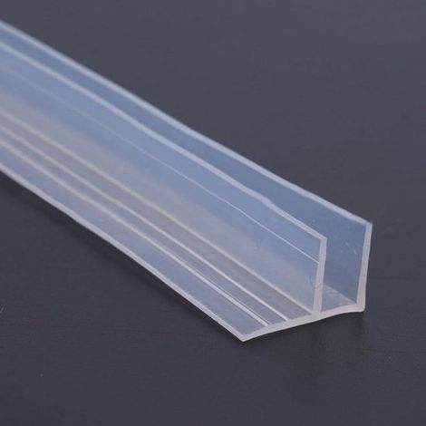Burlete de sellado para mampara de ducha de cristal sin marco - 6 mm - 2 m de longitud - accesorios de baño (1/5)