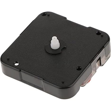 Fenteer de Remplacement de réparation de mécanisme d'horloge Murale à Quartz, Silent Figurent, sans Les Mains, Noir, 8.9mm No Thread Shaft