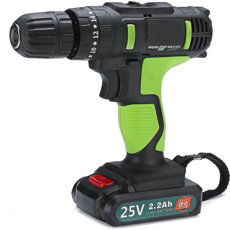 Perceuse à percussion sans fil 3 en 1 25 V, visseuse électrique à double vitesse, batterie Li-ion rechargeable (1/5)