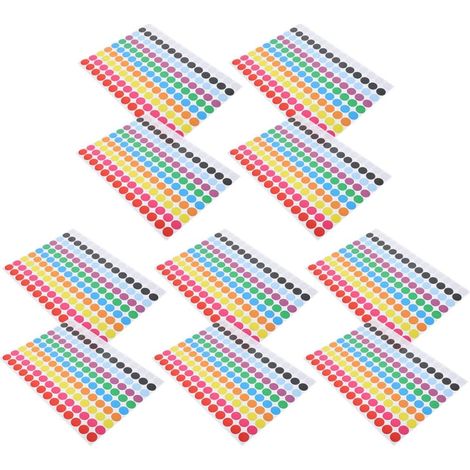 adhésives rondes en papier 10 feuilles d étiquettes de