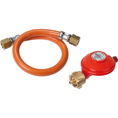 ROTHENBERGER Industrial Set 40 cm Gasschlauch & Druckregler Propan 50 mbar 2X G ¼ Zertifiziert EN 16436-1 - 1500005305