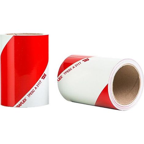 Film rétroréfléchissant Classe A pour véhicules, rouge/blanc, 9 m x 14 cm, kit de 2 rouleaux gauche/droite - T2S