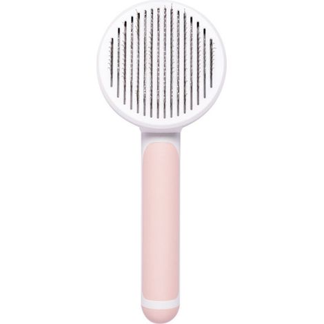 Brosse Massage Pour Chien Et Chat - Picots Rétractables En Acier Inoxydable - Stimule Circulation Sanguine - 1 Pièce (1/5)