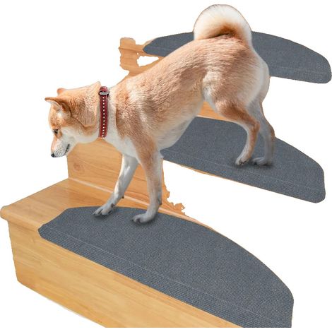 Peldaños antideslizantes para escaleras, fácil instalación, color gris. (1/2)