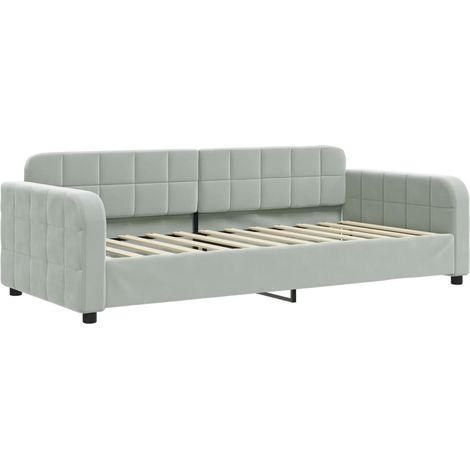 Maison Exclusive - Letto da Giorno Grigio Chiaro 90x200 cm in Velluto (1/5)