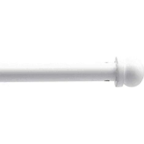ATELIERS 28 2 x Tringle de vitrage Extensible avec Embout Boule - Ronde diamètre 7 - Métal (Blanc (1/2)