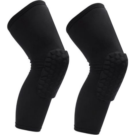 Genouillère, 2PCS Genouillère Unisexe Allongée Nid d'abeille Anti Collision Genouillère pour Basketball (1/5)