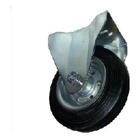 RUOTA AVO 80A 125 x 37,5 mm CON RIVESTIMENTO IN GOMMA PIENA E SUPPORTO FISSO (1/2)