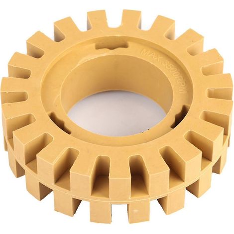 100 mm (4 Zoll) Schleif- und Polierscheibe mit Zickzack-Zahnform aus Gummi (ohne Schaft)