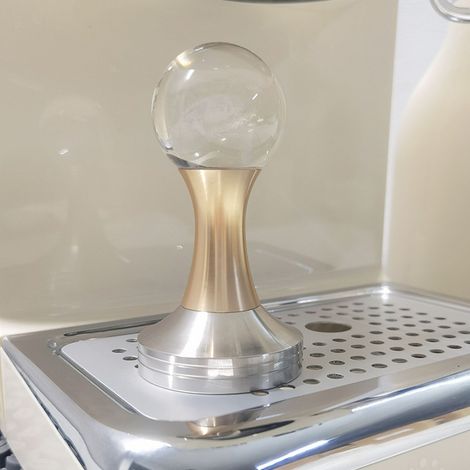 Pilon à café en acier inoxydable de qualité alimentaire, boule de cristal, marteau à café pour la cuisine, pilier doré 58 mm/2,3 pouces (1/5)
