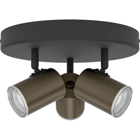 Eglo Deckenstrahler Rondell Consuma schwarz/bronze 3er GU10 (1/2)