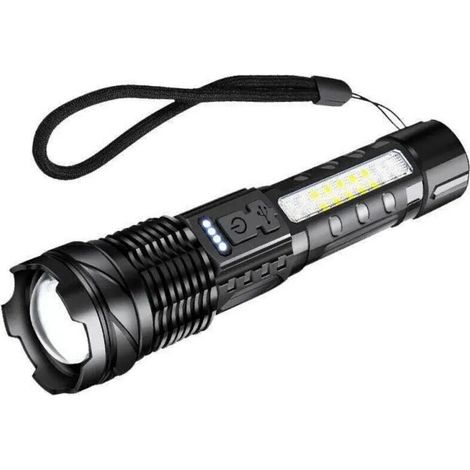 Rechargeable LED flashlight, ultra-bright zoomable tactical flashlight with 7 lighting modes, IPX6 waterproof flashlight for camping, outdoor activities, fishing, and emergencies (1/5)