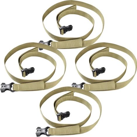 Set di 4 robuste cinghie in PP per bagagli con fibbie a sgancio rapido, ideali per il campeggio. (1/5)